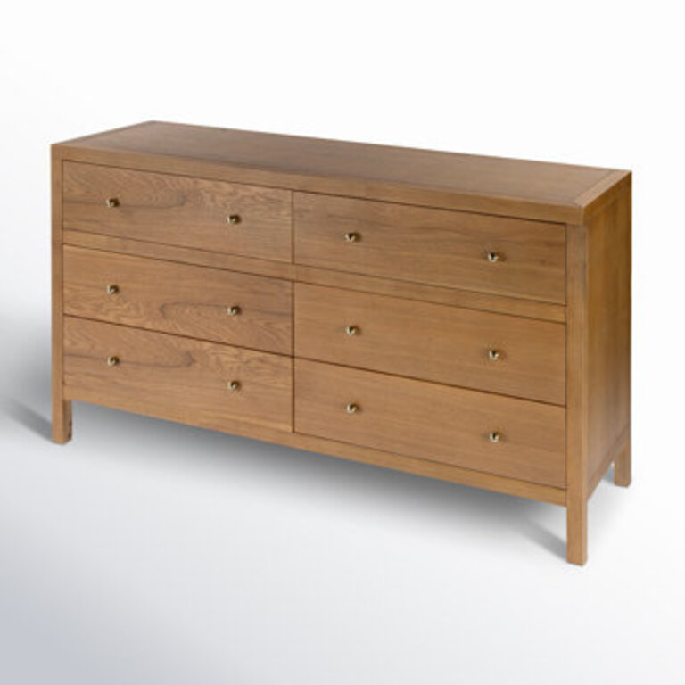 Celine 6 Drawer 60" W Double Dresser Color: Natural