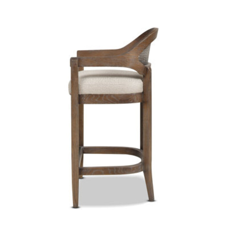 Copley Cane Stool Finish: Taupe Beige, Seat Height: Counter Stool 26"