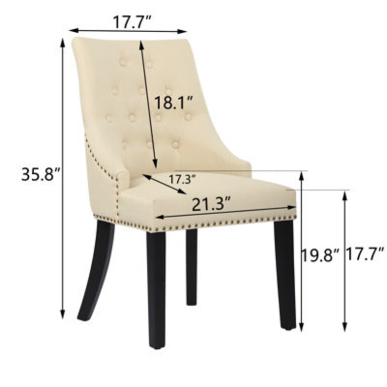 Hopkint Tufted Upholstered Parsons Chair Color: Beige
