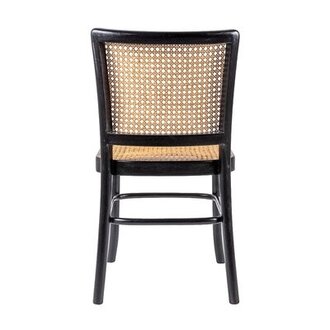 Alana  Solid Wood Side Chair Color: Black (set of 2)