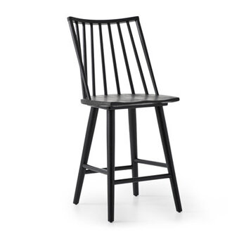 Armondo Solid Wood Counter Stool Color: Black