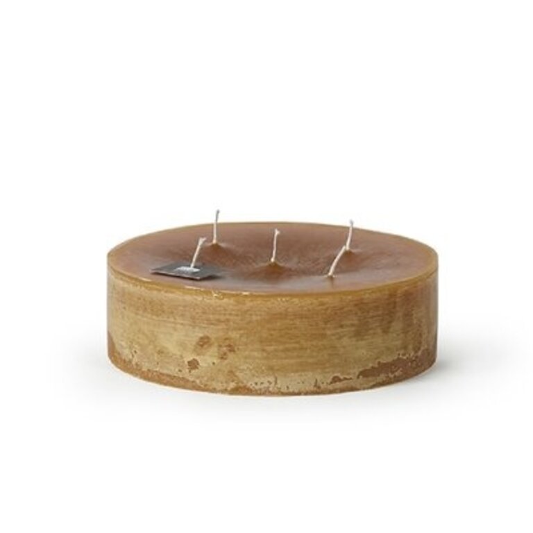 Pillar Super Unscented Candle Size: 2.75" H x 9.05" W x 9.05" D, Color: Chamois