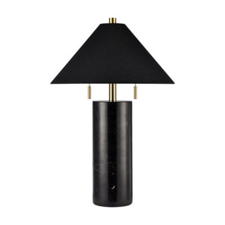 Frederico Marble Table Lamp Base Finish: Black, Bulb Included: No