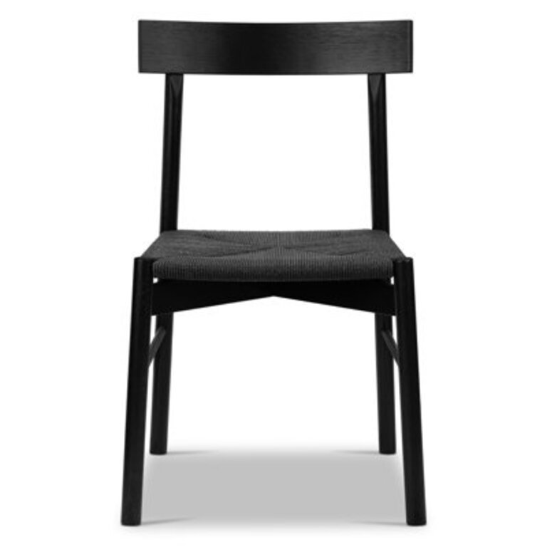 Egon Open Back Side Chair Upholstery Color: Pitch Black