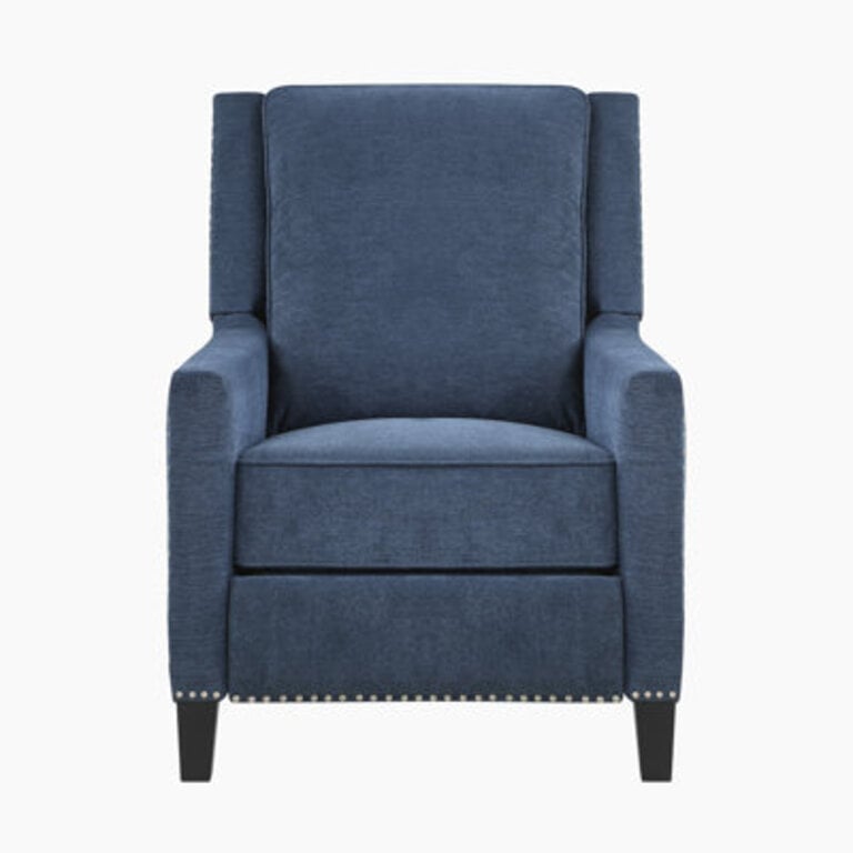 Littzy 30" Wide Track Arm Fabric Upholstered Push Back Recliner Fabric: Blue 100% Polyester