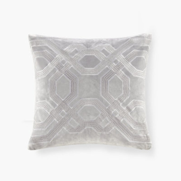 Biron Square Decor Pillow Color: Silver
