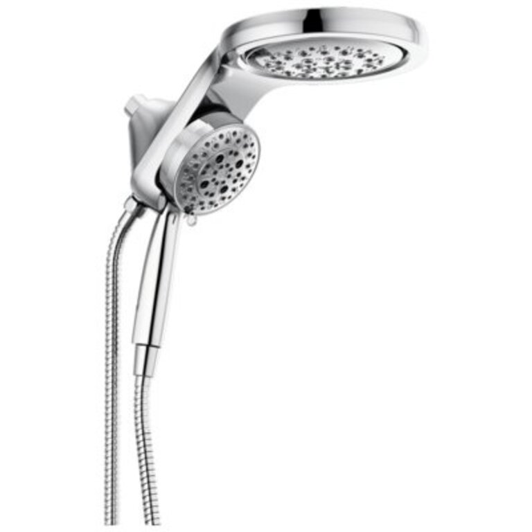HydraChoice Hydrorain 5 Spray Dual Shower Head and Handheld Shower with H2Okinetic 2.5 GPM Finish: Chrome