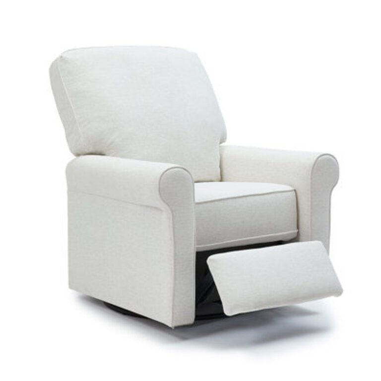 Vanderpool Swivel Barrel Recliner Body Fabric: Ecru Beige Performance