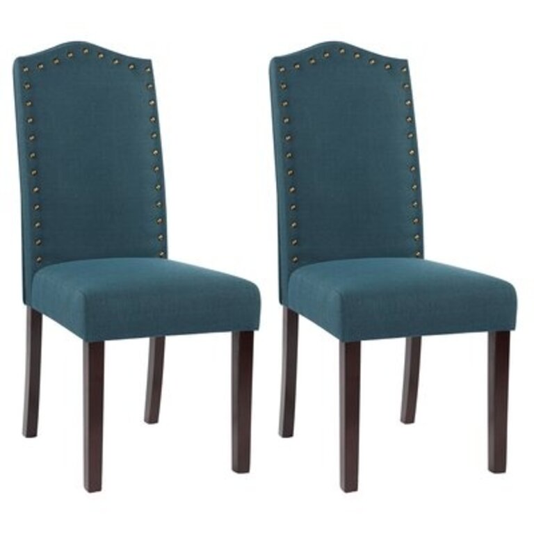 Mourya Upholstered Dining Chair Color: Blue