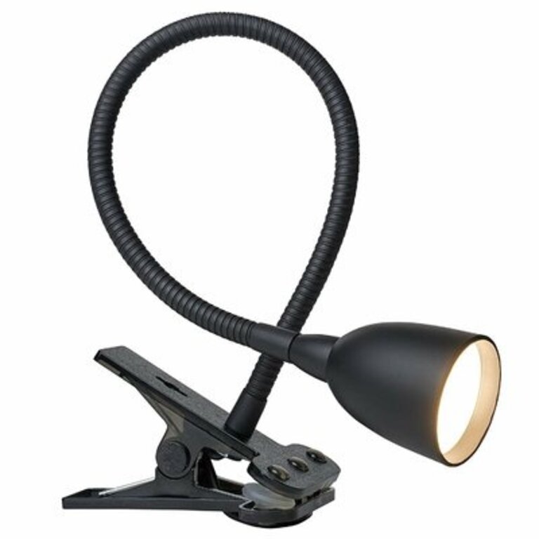Liberty Hill Flexible Clamp 22" Desk Lamp Base Color: Black