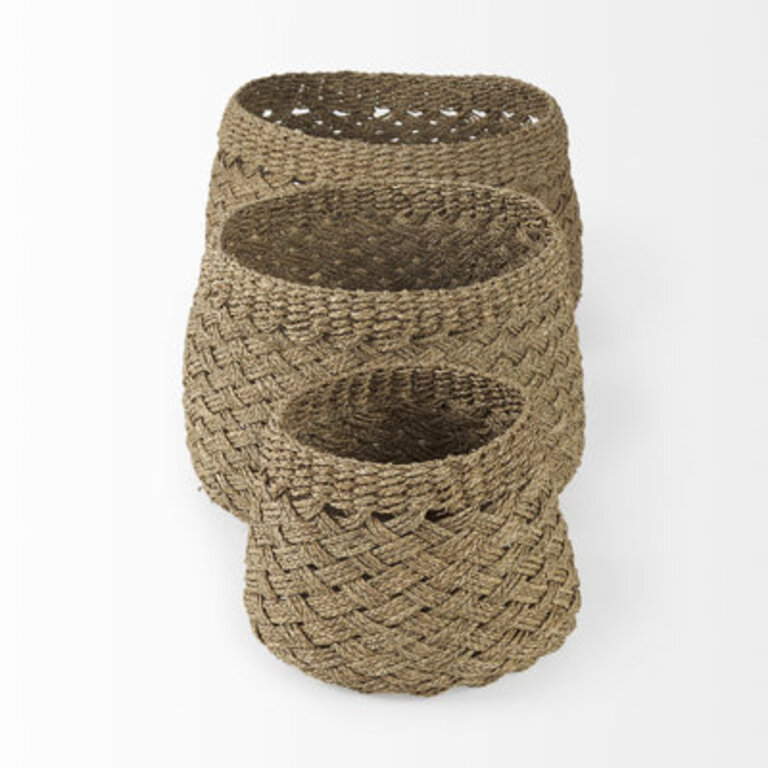 3 Piece Wicker Basket Set