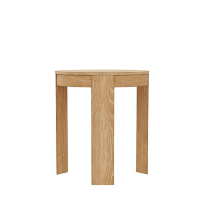 Raiza Round End Table, Natural Color: Natural