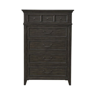 Arianni 5 Drawer Chest - Saddle Brown