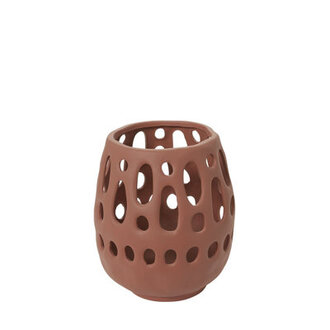 Ceramic Tabletop Lantern Size: 10.5" H x 9.25" W x 9.25" D