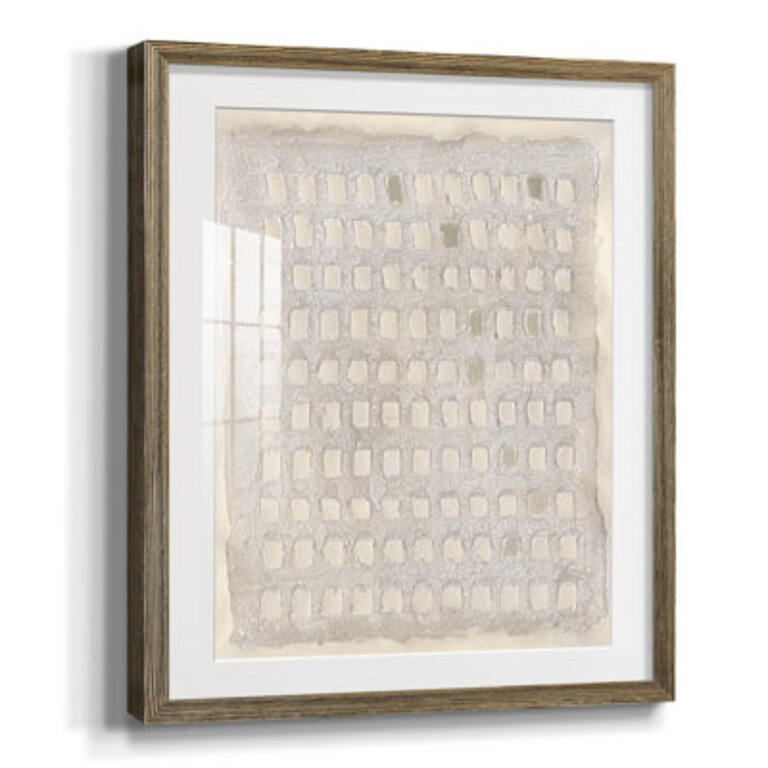 Pearl Punch Card II Format: Walnut Framed Paper, Mat Included: White
