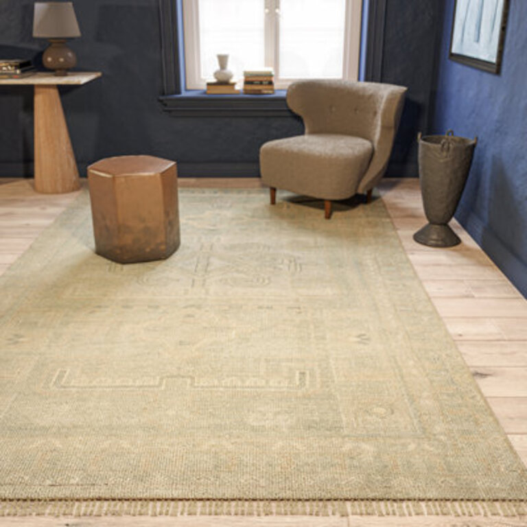 Nirja Oriental Handwoven Wool Area Rug in Sage Rug Size: Runner 2'3" x 8'
