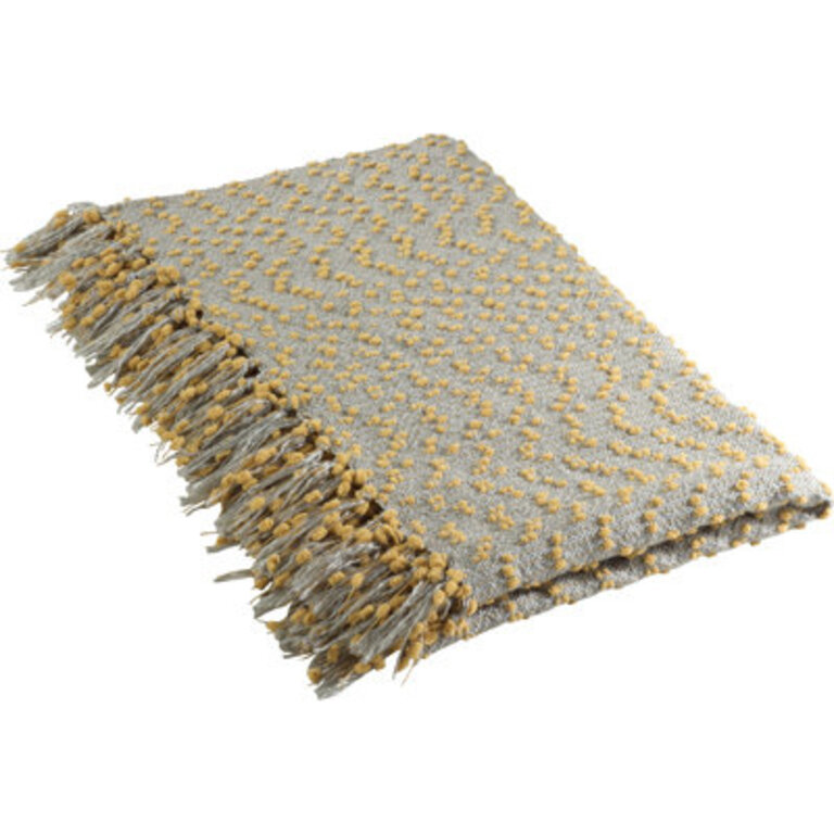 Everby Pompon Design Throw Color: Saffron