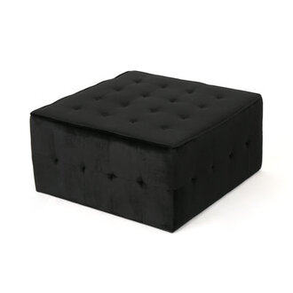 Parry Cocktail Ottoman Upholstery: Black
