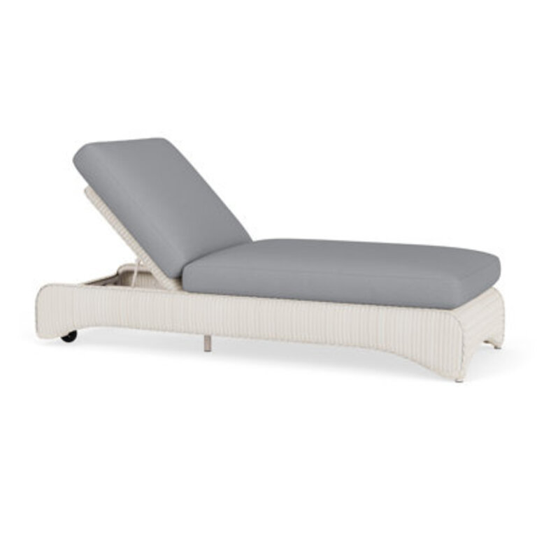 Loom Single Chaise Frame Color: Antique White, Cushion Color: Sandberg Pewter