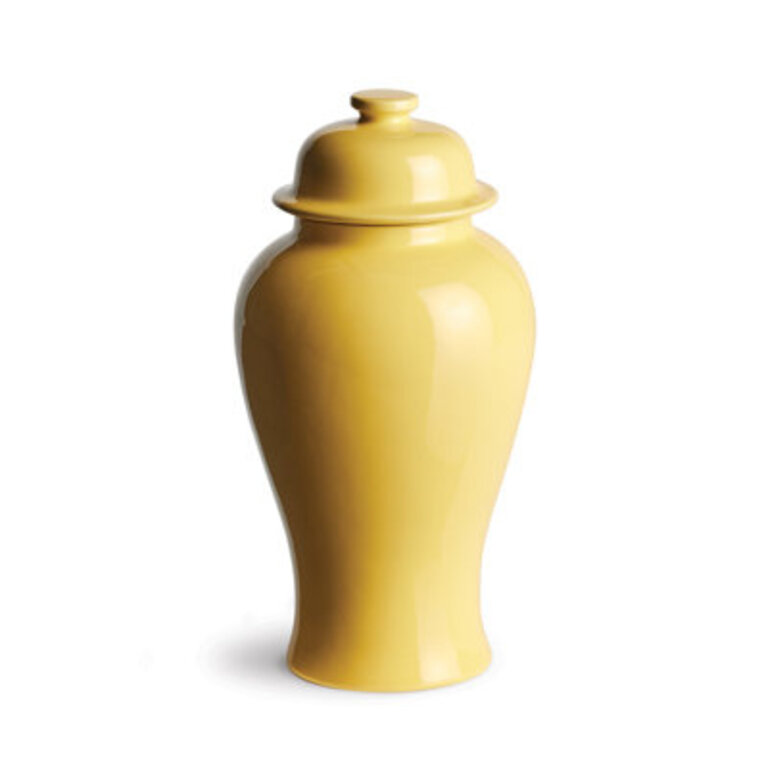 Koa Lidded Mini Ginger Jar Small Color: Yellow, Size: 13.25"H X 6.75"W X 6.75"D