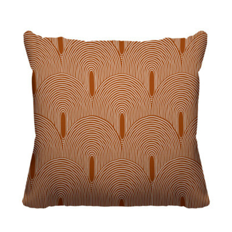 Limpo Polyester Throw Pillow Color: Burnt Orange, Size: 19" W x 19" H