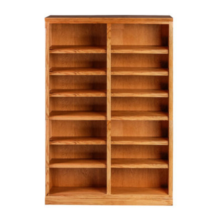 84" H x 48" W Standard Bookcase Color: Chestnut Oak
