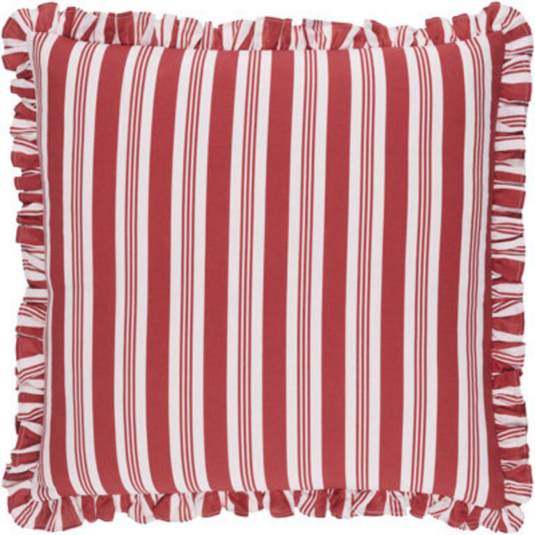 Aneatra Square Throw Pillow Color/Pattern: Red Striped 2, Size: 18"H x 18"W, Fill Material: Pillow Cover Only - No Insert