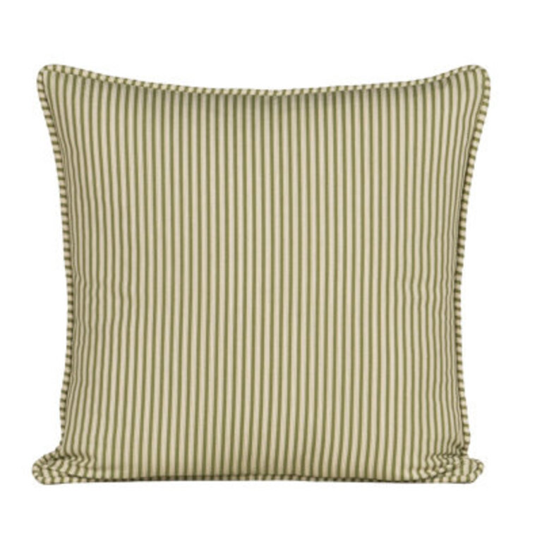 Birch Lane Polo Stripe Calypso Piped 20 Inch Feather Accent Pillow Size: 20"H x 20"W, Color/Pattern: Green, Shape: Square