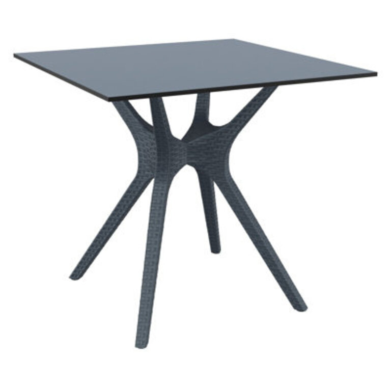 Farrah Plastic Dining Table Color: Rattan Gray