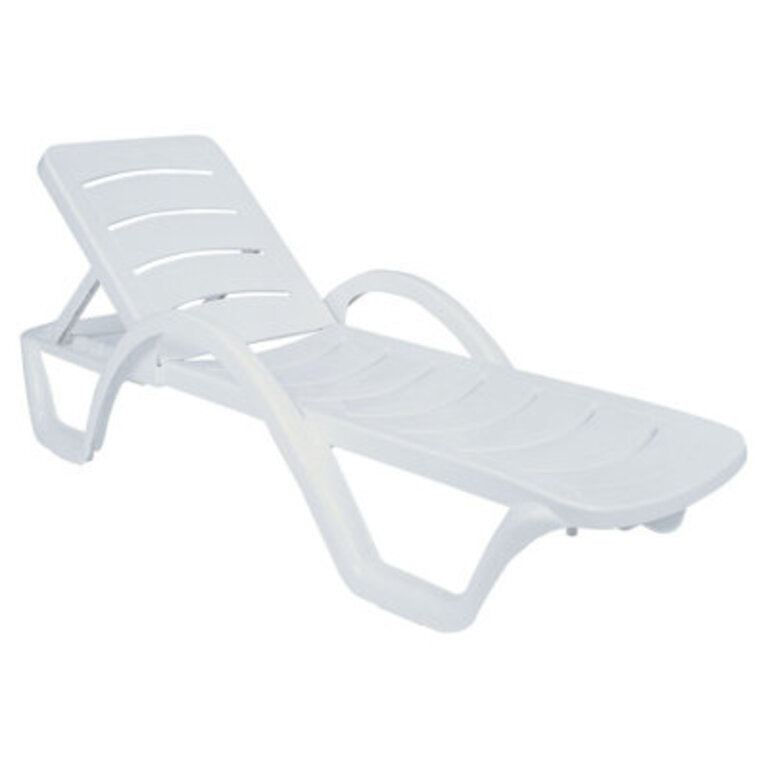 Accomac 74" Long Reclining Single Chaise Color: White