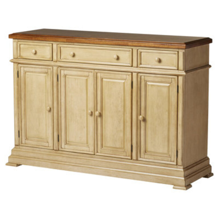 Courtdale 60" Wide 3 Drawer Sideboard Color: Wheat/Almond