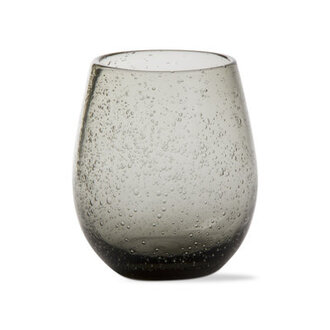 Ebern Designs Bubble Glass Stemless Wine 16oz Dishwasher Safe Color: Smoke