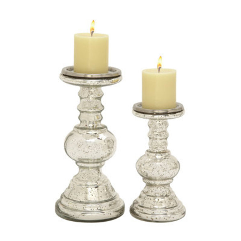 2 Piece Iron Tabletop Candlestick Set