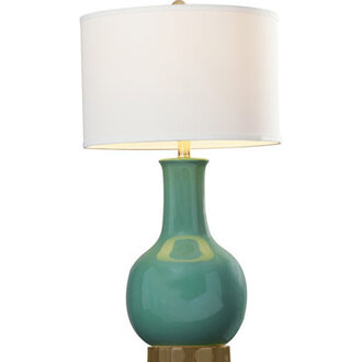 SantaAna 27.5" Table Lamp Base Color: Emerald