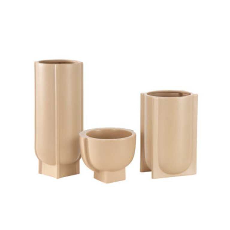 Monaco Ceramic Matte Vase Set of 3