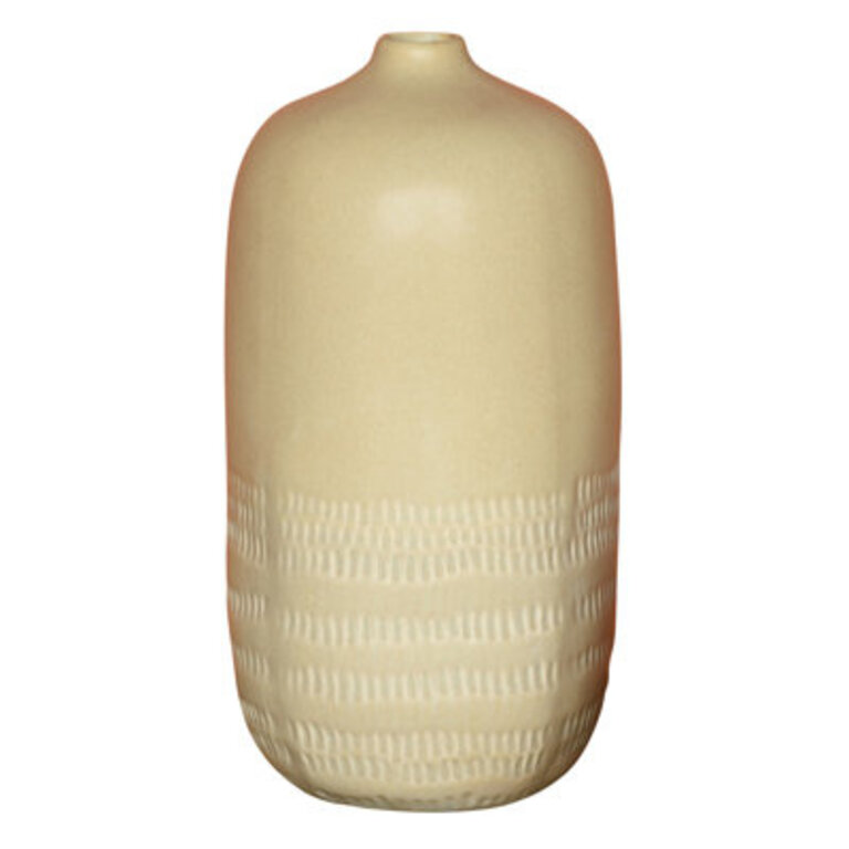Poisson Beige Ceramic Table Vase Size: 10.5" H x 5.5" W x 5.5" D