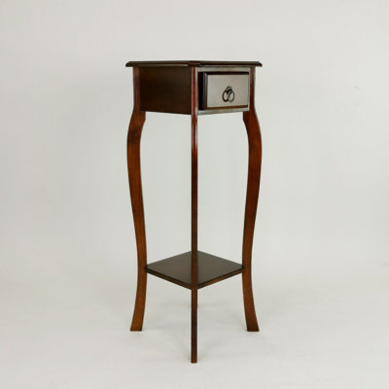 Brunson Pedestal End Table Color: Brown