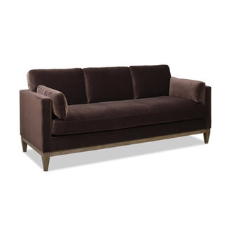 Pera 84'' Upholstered Sofa Fabric: Deep Brown Velvet