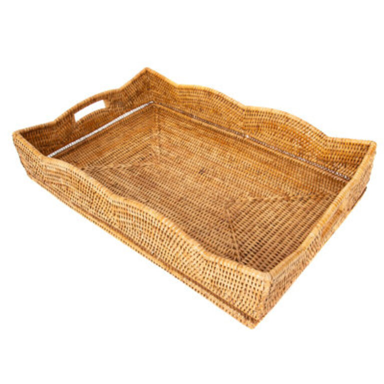 Landry Coffee Table Tray Color: Brown