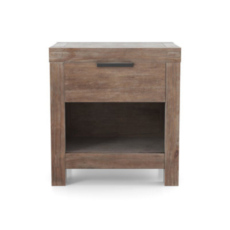 Frisch 1 - Drawer Nightstand in Weathered Light Oak