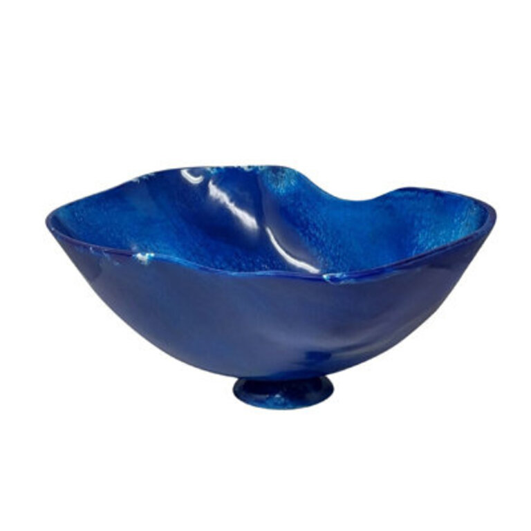 Large Fruit Bowl Lime Green  Resin Dia 21.2" Color: Blue