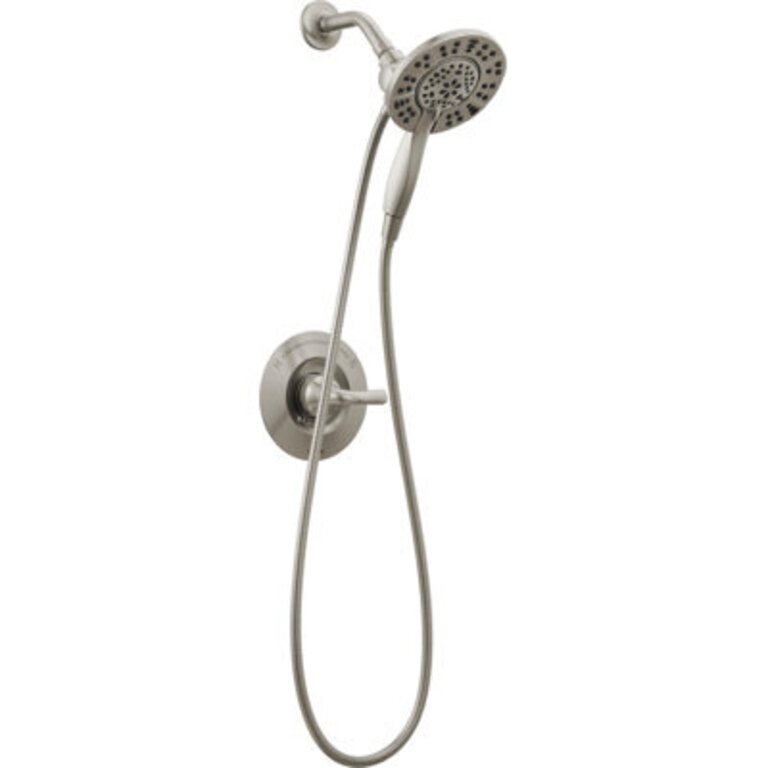Arvo Single-Function Shower Faucet Set, Shower Trim Kit with In2ition Dual Shower Head and Valve Finish: Spotshield Brushed Nickel