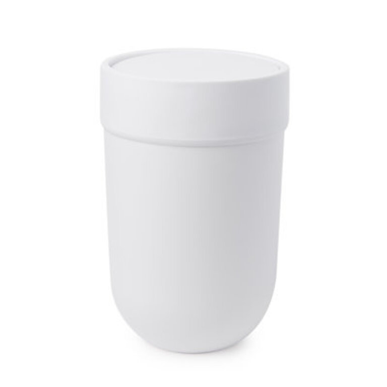 Touch Consumables HSM Plastic 2 Gallon Swing Top Trash Can Color: White