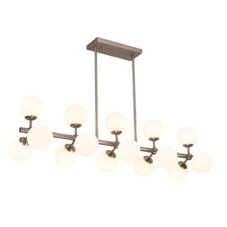 15-light Linear Kitchen Island Chandelier Finish: Chrome