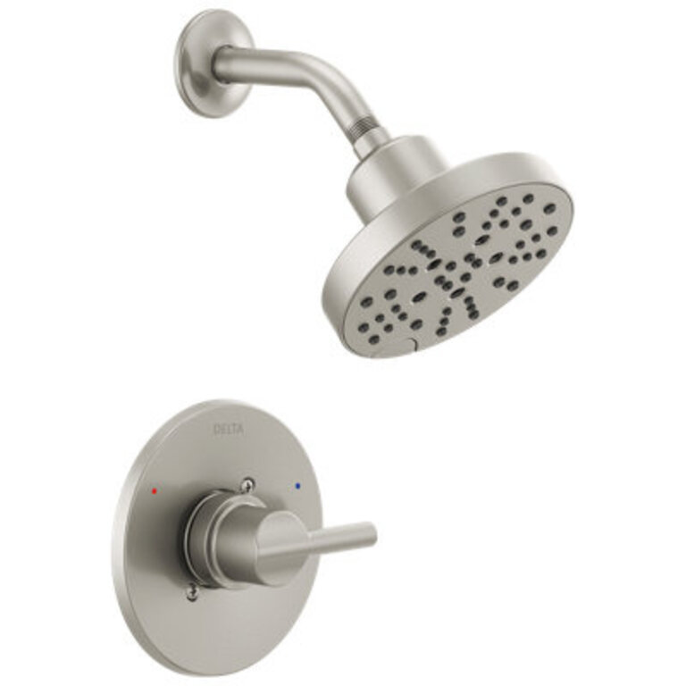 Nicoli Single-Function Shower Faucet Set, Shower Trim Kit with H2Okinetic Shower Head and Valve Finish: Stainless