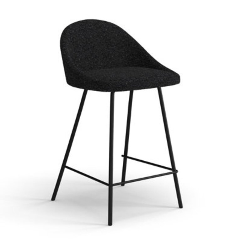 Kaloni Boucle Counter Stool Color: Black