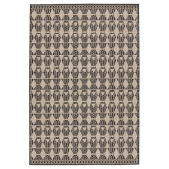 Marco Geometric Black/Beige Indoor / Outdoor Area Rug Rug Size: Rectangle 2' x 3'