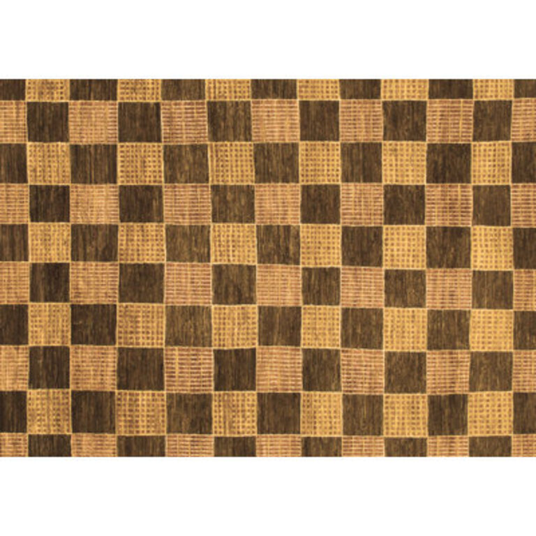 Checkered Machine Woven Wool/Polyester Area Rug in Brown/Gray Rug Size: Rectangle 5' x 7'
