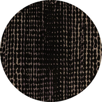 Machine Woven Wool/Polyester Area Rug in Black/Beige Rug Size: Round 5'