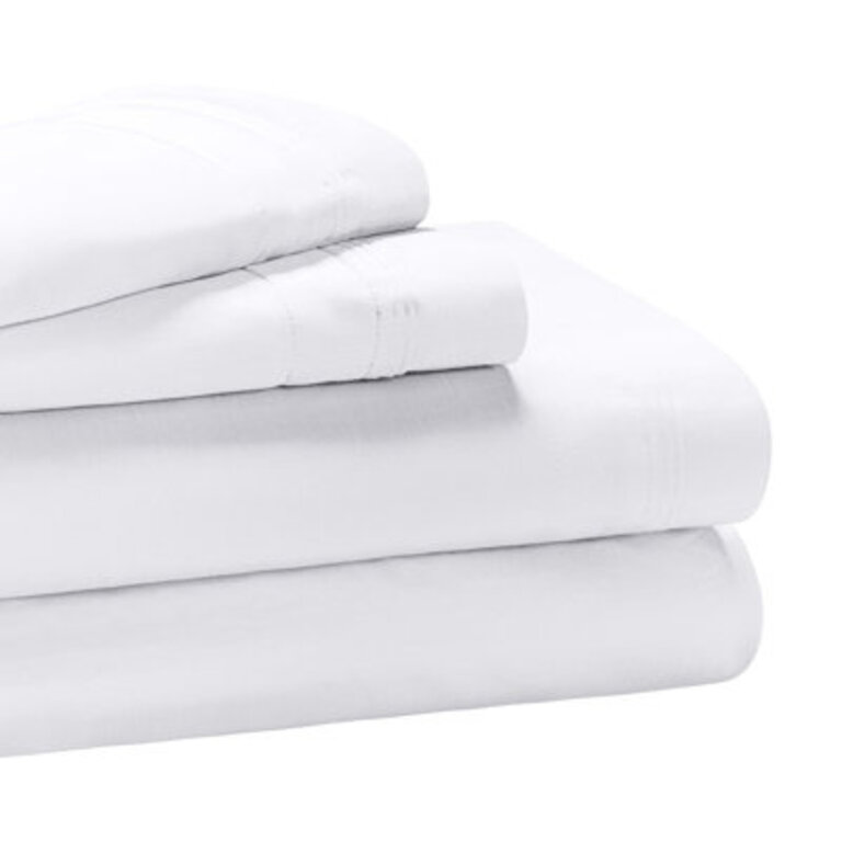 Blue Nile Mills 1000 Thread Count Egyptian Quality Cotton Sheet Set Size: Full XL, Color: White